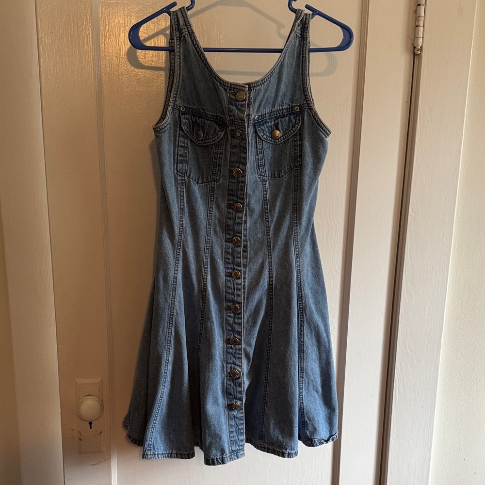 Denim Button-Down Dress